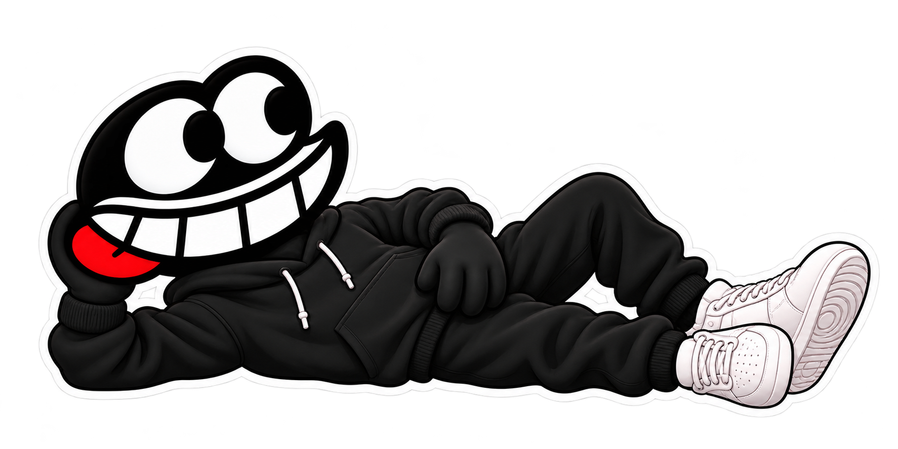 Gazbi lounging while the launchpad is being built